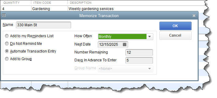 Save Time By Memorizing Transactions in QuickBooks