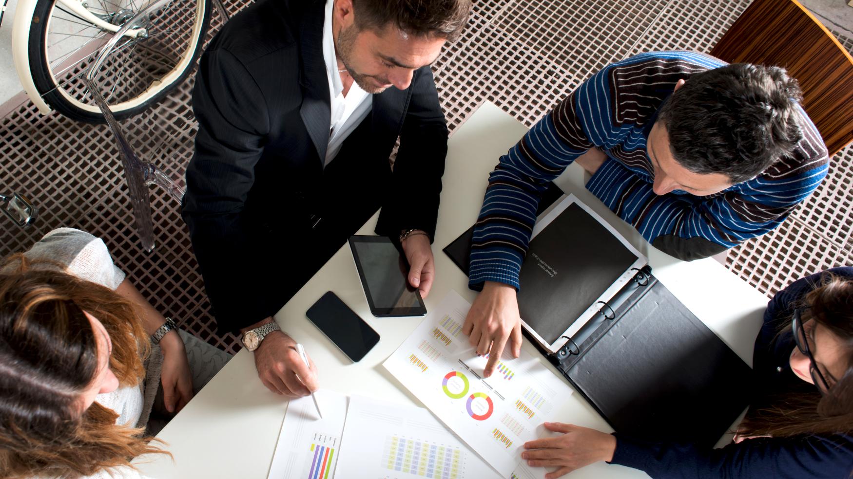 people in a business meeting