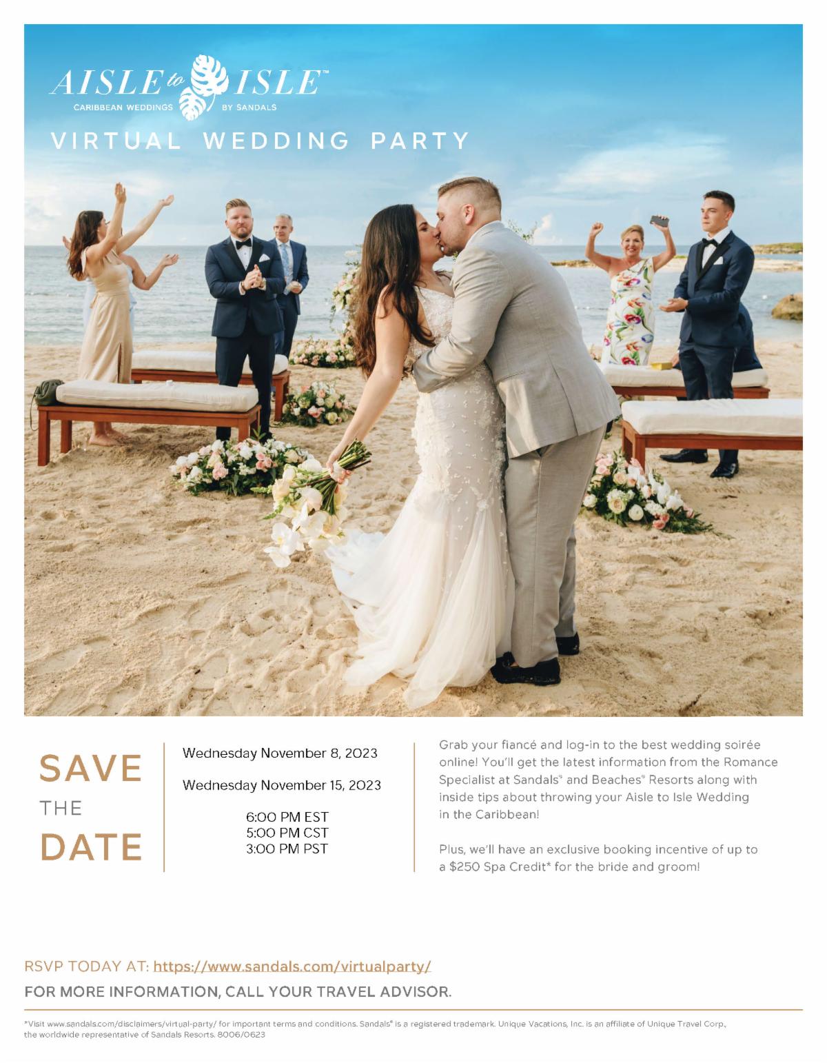 Sandals Launches the new Weddings Program ! Your November Newsletter is